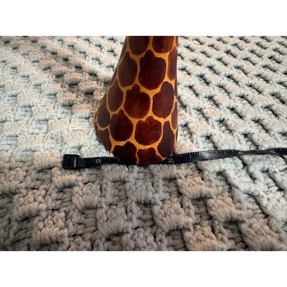 Hand Carved Wood Zebra Giraffe Candle Holder Set Made in Kenya African Folk Art - Picture 12 of 16